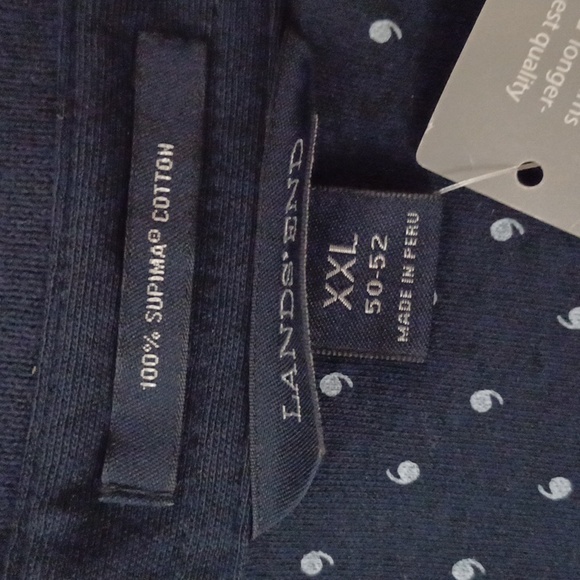 Lands End Navy Polo XXL Supima Cotton - Picture 7 of 11